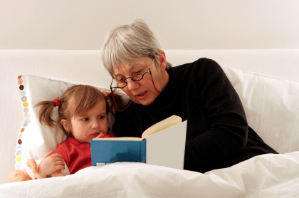 grandparenting play with books