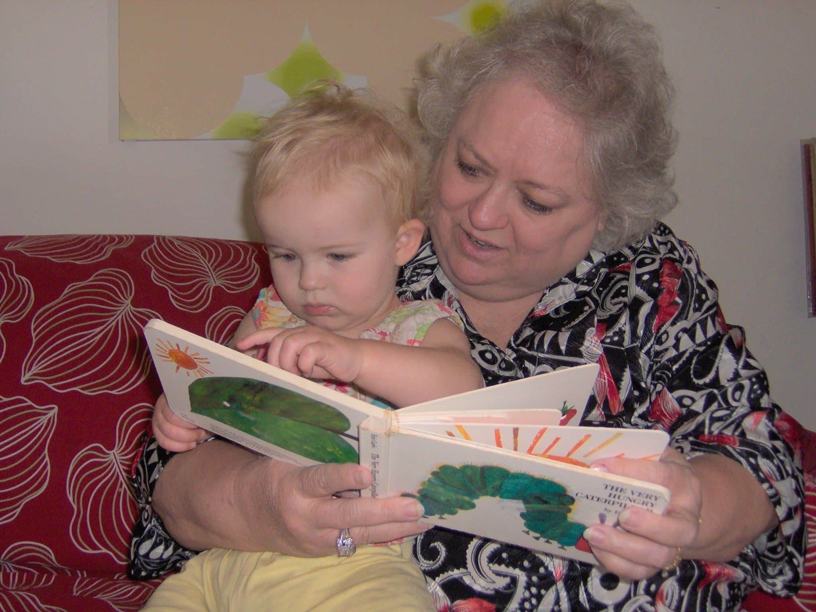 Grammy reading to her grandkid
