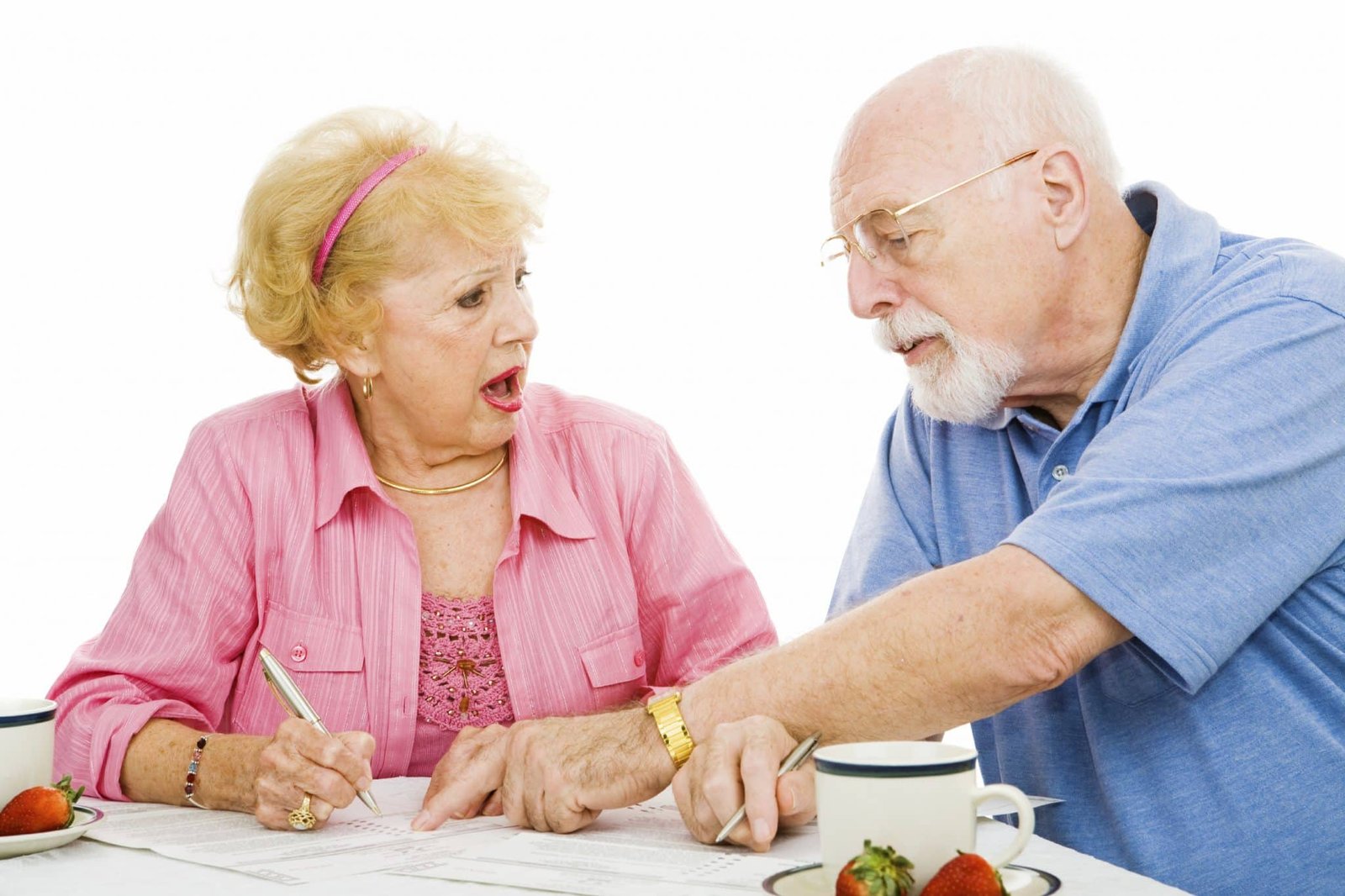 Couple doing their tax return