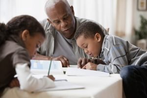 Grandpa grandkids homework