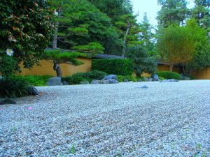 Zen gardens feature pebbles rather than much planting