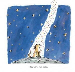 lion cub in confetti