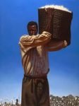 man carrying basket of cotton